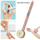 Long Handle Exfoliating Bath Skin Brush Body Scrub Shower Cleaning (Pink)