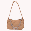 Fashion Women Pure Color Shoulder Underarm Bag Casual Butterfly Chain Mini Purse