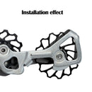 Aluminum Ceramic Bearing MTB Road Bike Rear Derailleur Pulley (13T Black) Newly