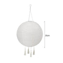 LED Round Solar Decorative Lantern Hanging Garden Yard Lighting (White)