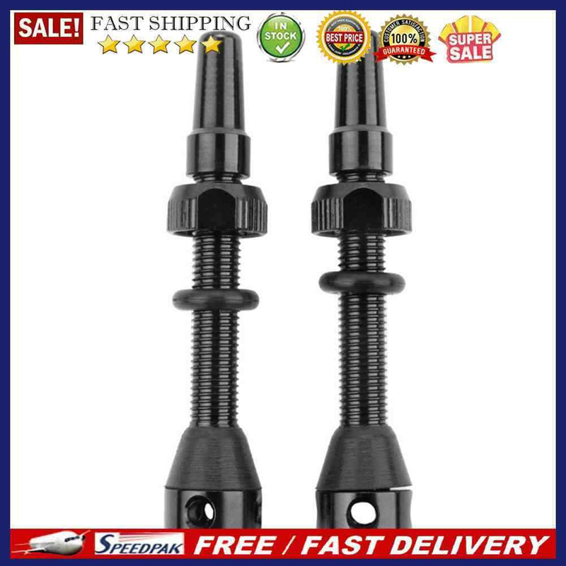 1 Pair 40mm Mountain Road Bike Tubeless Tire Presta Valve CNC Alloy Stem w/