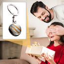 Solar System Metal Pendant Galaxy Earth Mars Glass Moon Keychain (Jupiter) Newly