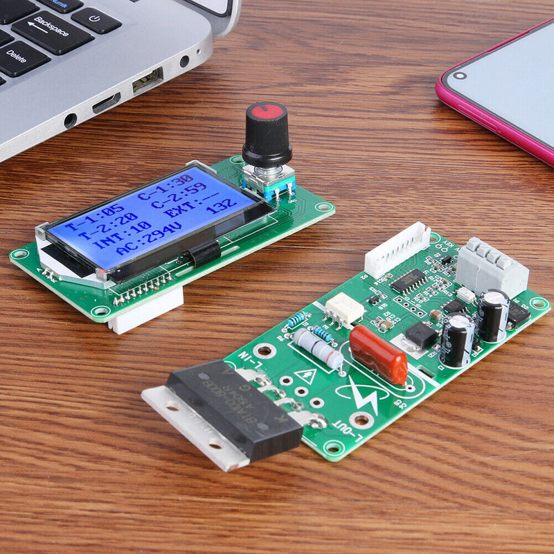 100A LCD Display Spot Welder Dual Pulse Encoder Time Control Board Module