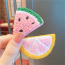 Sweet Hairpins Bangs Clips Wool Knitting Hair Clips Cute Fruit Barrettes