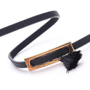 Multilayer Leather Wrap Bracelet Tassel Bangle Women Men Jewelry(Black)