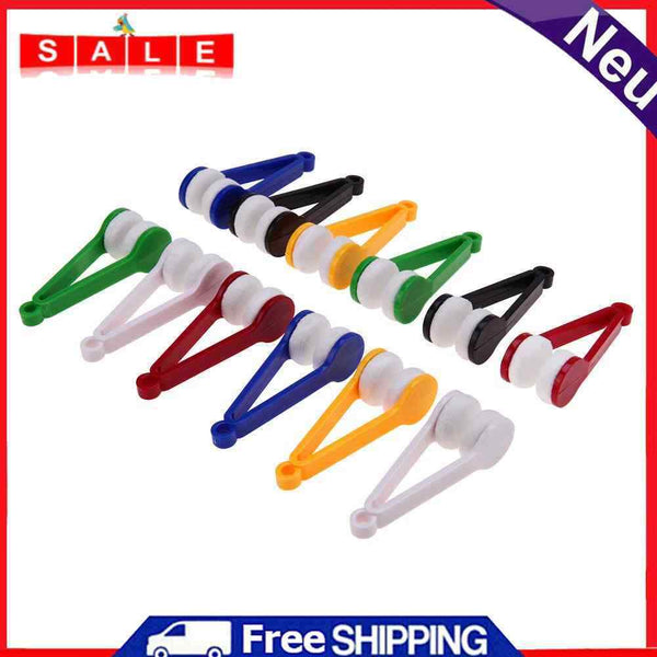 Multi-functional Portable Glasses Cleaner Brush Clamp Clip Cleaning Tool