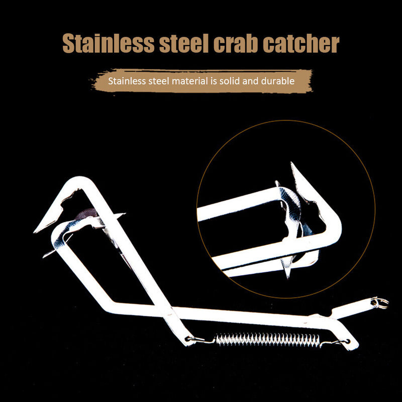 Fishing Traps Hooks Stainless Steel Crab Grabber Grabbing Tool Clamp Pike T