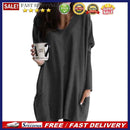 Spring Women Long Sleeve T-shirt V-neck Tops Pocket Solid Color Loose Blouses