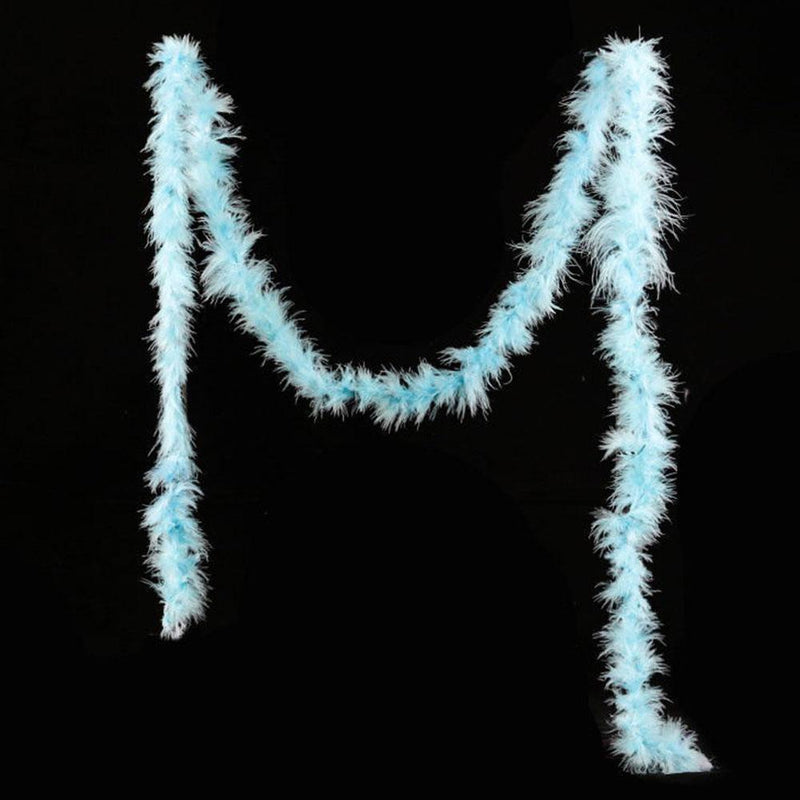 2M Christmas Tree Blue Feather Boa Strip Xmas Ribbon Wedding Garland Decor,`