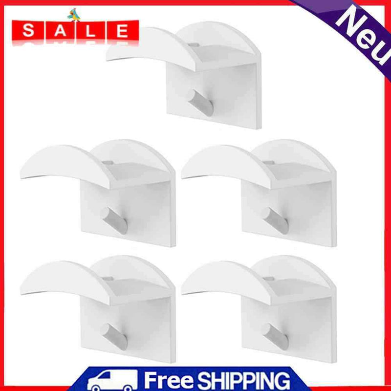 5x Baseball Hat Rack Cap Organizer Door Wall Headphone Hanger Hook (White)