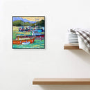 DIY Oil Paint by Numbers Ship Pattern Coded Hand Painted Acrylic Drawing
