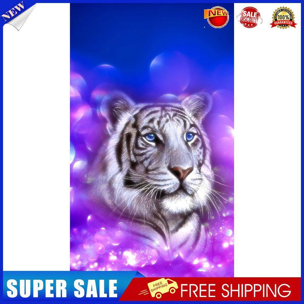 White Tiger Oil Paint By Numbers DIY Handpainted on Canvas Wall Art Picture