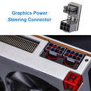 ATX 6 Pin Female to Male 180 Degree Down Angled Adapter for Graphics Card