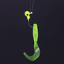 45Pcs/Lot Soft Fishing Bait Lead Head Hook Artificial Bait Tackle Carp Fishing