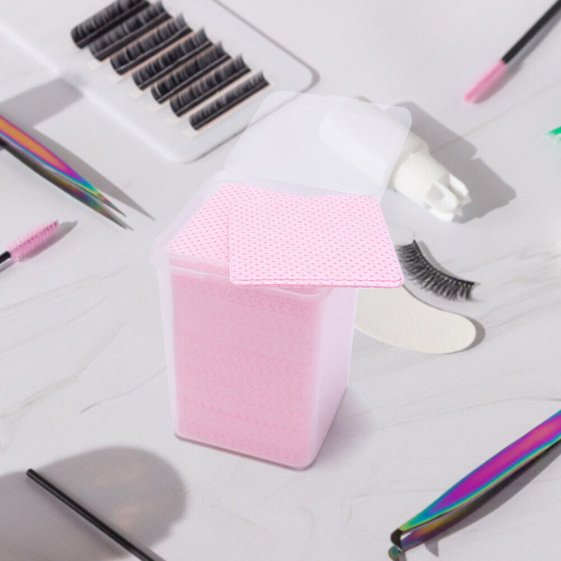 200pcs Wipes Paper Eyelash Extension Glue Remover Pad Bottle Mouth Cleaning Tool