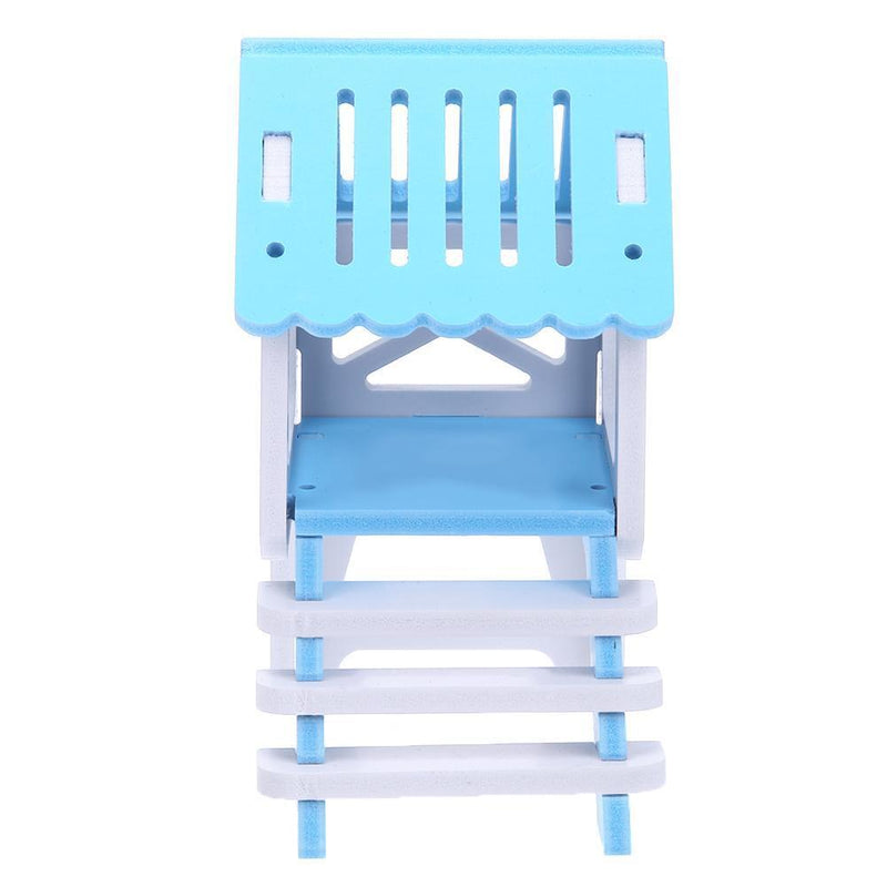 Pet Bed Nest Hamster House Wooden Climb Small Animal Pet Sleeping Cage(Blue