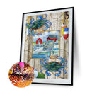 Diamond Painting 5D DIY Crab Scenery Full Round Drill Rhinestone Picture