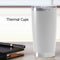 Thermal Car Mug Cup Stainless Coffee Vacuum Insulated Water Bottle (White) Newly