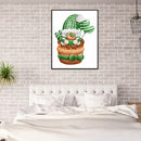 5D Diamond Painting Kit DIY Green Gnome Full Round Drill Mosaic Home Decorati