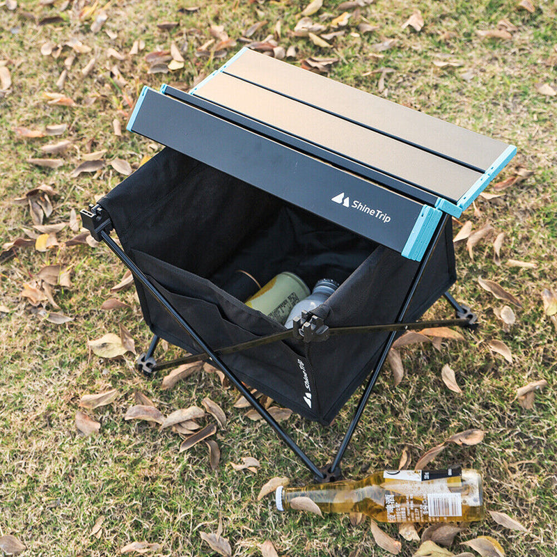 ShineTrip Folding Table Stuff Storage Bag Picnic Camping BBQ Rack Hanging Pocket