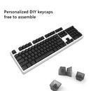 104pcs Transparent Mechanical Keyboard Keycaps Computer Key Cap Set (Black)