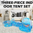 3pcs Kids Beach Pool Tent Indoor Foldable Fun Polka Dot Play Houses (B)