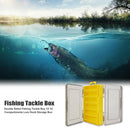 Double Sided Fishing Tackle Box 12 Compartments Bait Lure Hook Box (Yellow)