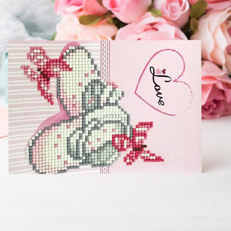 Valentine Decoration Partial Drill Diamond Painting DIY Greeting Card Party Gift