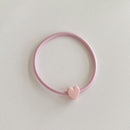 Elastic Band Women Girls Hair Rope Ponytail Holders Candy Color Heart Hair Tie