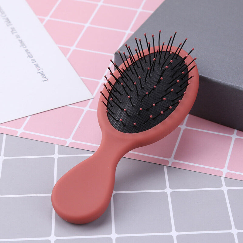 Portable Hair Comb Brush Anti-Static Air Cushion Massager Hairbrush (Pink)