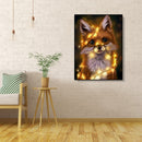 Painting By Numbers Kit DIY Light Fox Canvas Oil Art Picture for Home Room