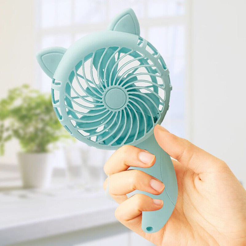 #A Mini Hand-held Fan Portable Cartoon Bear Home Outdoor Travel Air Cooler Fans