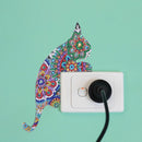 DIY Cat Diamond Painting Switch Stickers Bedroom Luminous Decorative Wall Decals