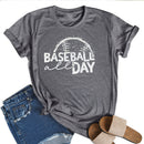 Independence Day Baseball Day Tea T-Shirt (Grey XXL)