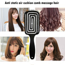 Massager Comb Wide Teeth Anti-static Salon Styling Smooth Hair Combs(Black)