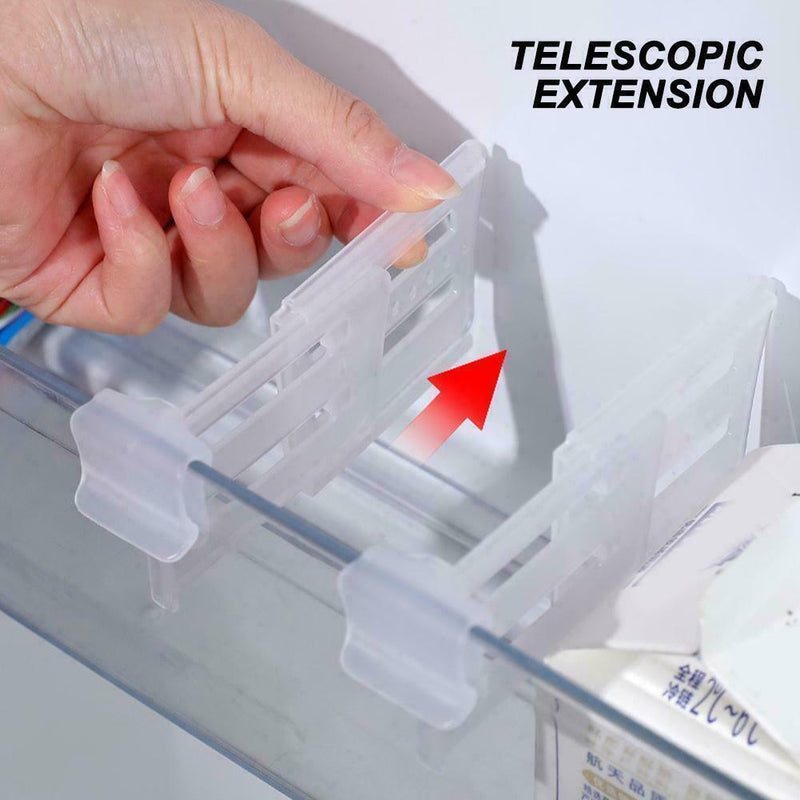 Refrigerator Space Telescopic Partition 4Pcs/Set Side Box Separator Door Z2W8