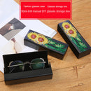 DIY Leather Diamond Painting Glasses Storage Case Mosaic Kit (Q35 Flower) Newly