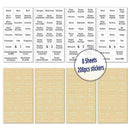 8 Sheets 208 PCS Creative Transparent Waterproof Spice/ P6D0 Labels Herb L4Q6