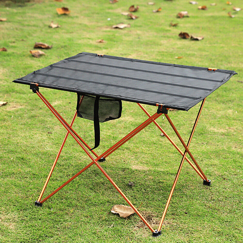 Large Aluminum Alloy Folding Table Portable Household Outdoor Desk (Orange)
