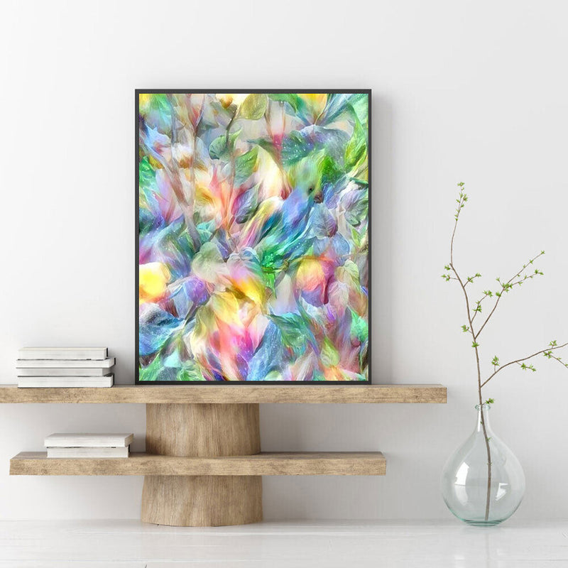Colorful Leaves Oil Paint By Numbers Kits Canvas Picture Wall DIY Craft Color