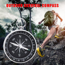 Portable Outdoor Camping Aluminum Alloy Emergency Mini Compass with Keychain