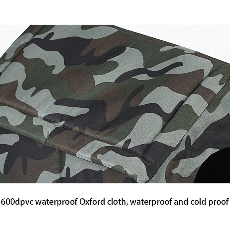 Waterproof Oxford Dog Cat Kennel Bed Sleep Tent House (Green Camouflage S) Newly