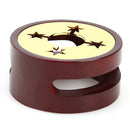 Wooden Deer Shape Wax Seal Stamp Sealing Wax Melting Pot Stove Warmer (A) Newly