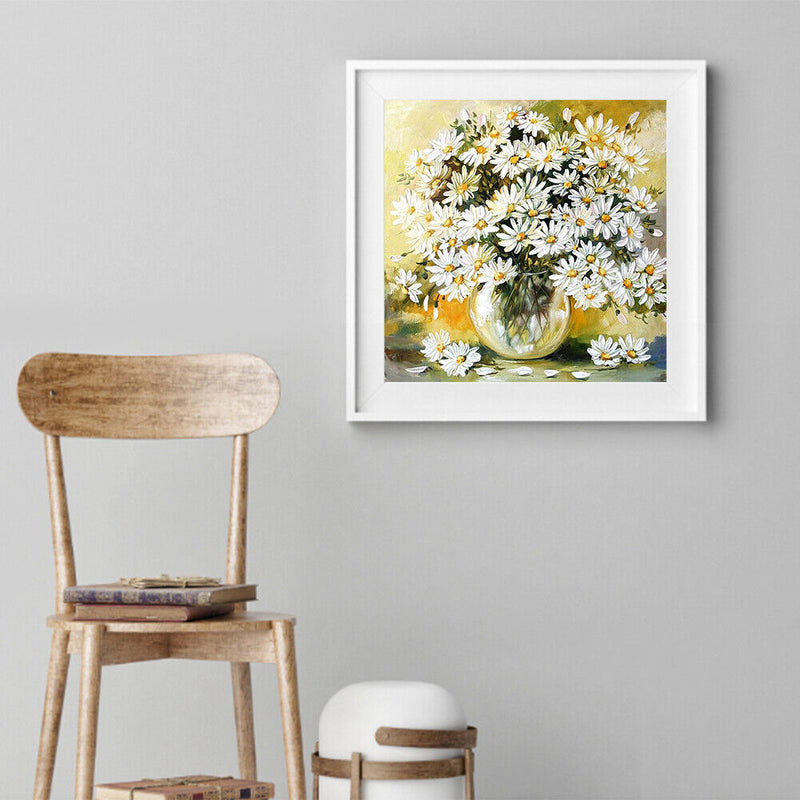 Diamond Painting 5D DIY Feverfew Full Round Drill Rhinestone Picture Kit