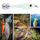 5pcs Artificial Squid Hook Fishing Baits 9.5cm 6g Luminous Lures Fishing Tackle