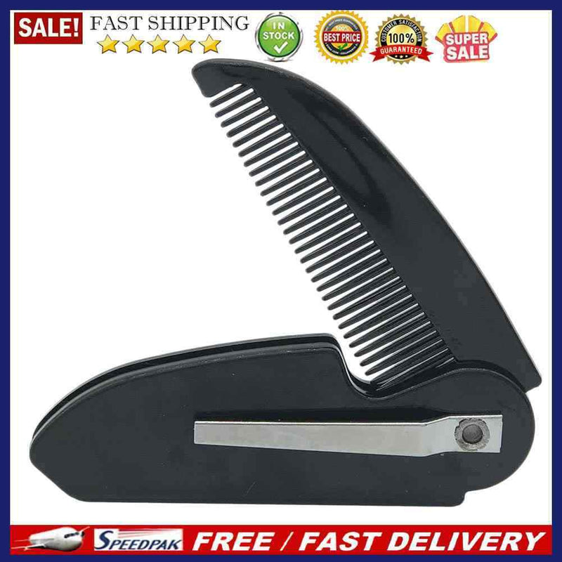 Convenient Professional Hair Comb Man Woman Folding Portable Pocket Beard C