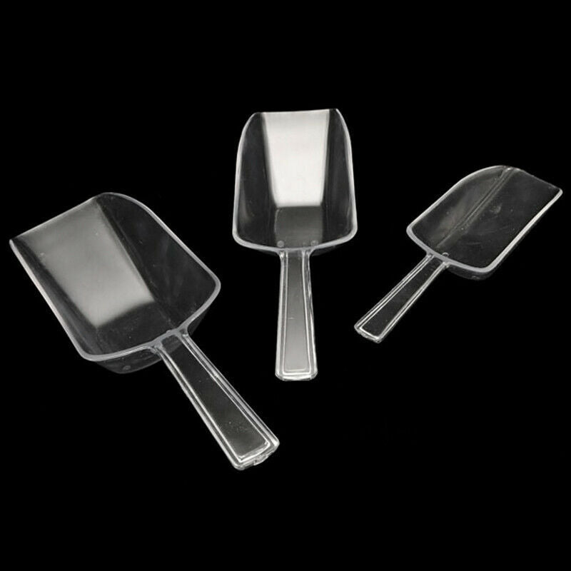 3* Clear Plastic Scoop Bar Buffet Wedding Sugar Sweet Ice Bag Food Gift H5D4