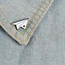 Women Men Brooches Pin Paper Plane Enamel Lapel Badges Jewelry (XZ2461)
