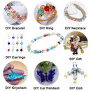 1200pcs 6mm Glass Beads 24 Colors Faceted Rondelle Crystal Glass Beads (B) Newly