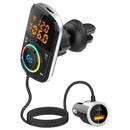 Wireless Car Bluetooth FM Transmitter MP3 Radio Adapter USB Charger AA A I5P7